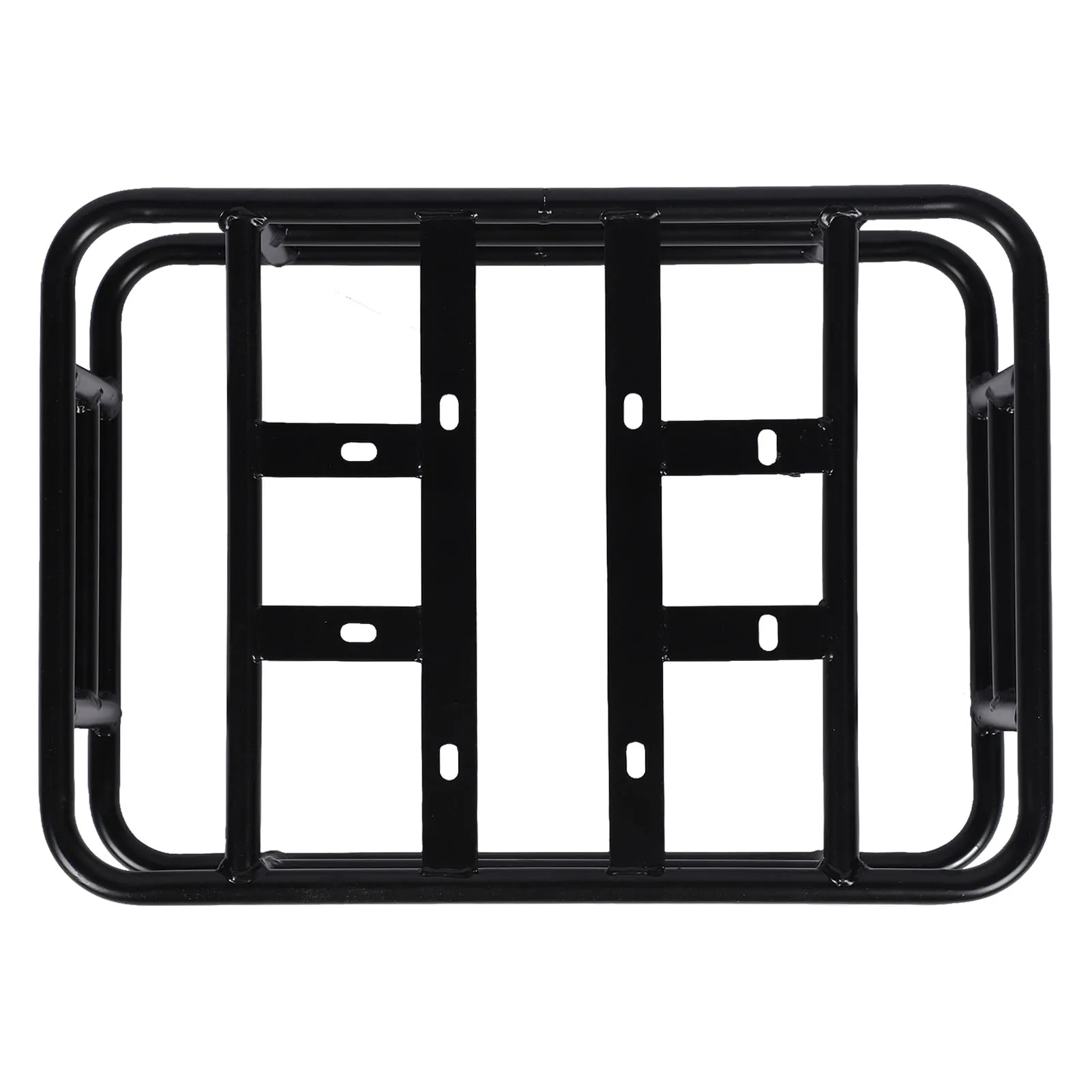 Rear Bike Basket Bike Rack Basket Rear Bike Basket Iron Waterproof Large Capacity Rustproof Bicycle Back Storage Basket Black