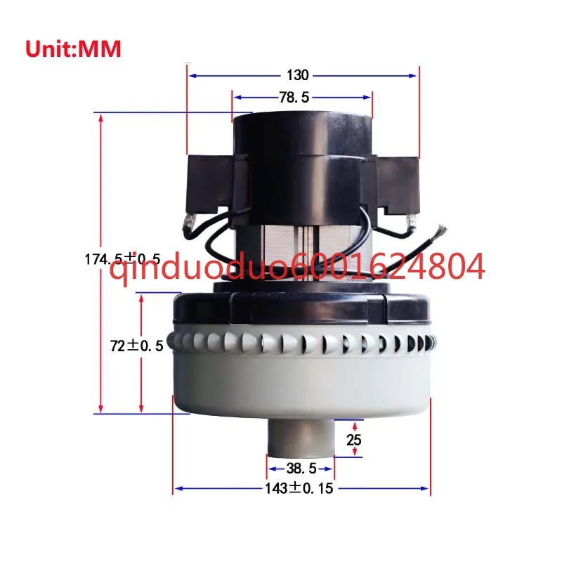 220V /24V/36V/48V 1200W /500W para AMETEK Philips Midea Haier Rowenta Motor de aspiradora Motor de lavadora Motor de succión