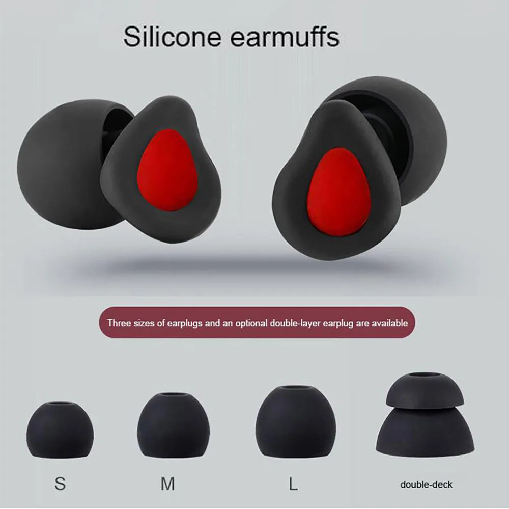 Eayburst سدادات سيليكون مقاوم للماء السباحة الأذن المقابس لحماية السمع قابلة لإعادة الاستخدام الحد من الضوضاء النوم الأذن التوصيل