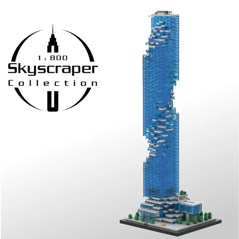 1839pcs Bangkok Pixel Skyscraper Building Blocks MOC Famous Landmark Architecture Model Bricks DIY Assembly Gift for Collectors