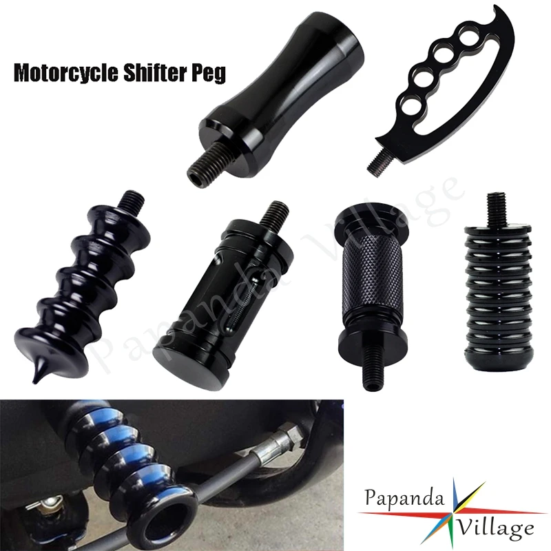 Aluminum Motorcycle Gear Shift Toe FootPeg Brass Chopper Shifter Pegs For Harley 883R 883L 48 Sportster Iron 883 SuperLow Bobber