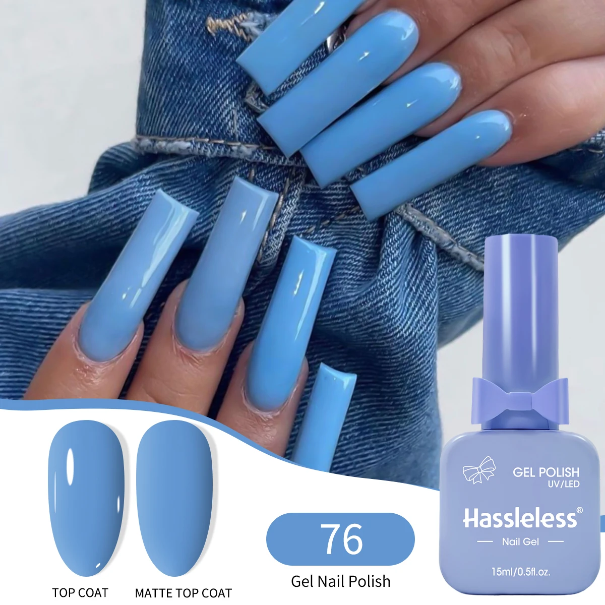 Single-Use Gel Nail Polish, 15ml Each, Requires LED Lighting, Solid Color, A Must-Have for Manicures | Vibrant Nail Colors | Nai