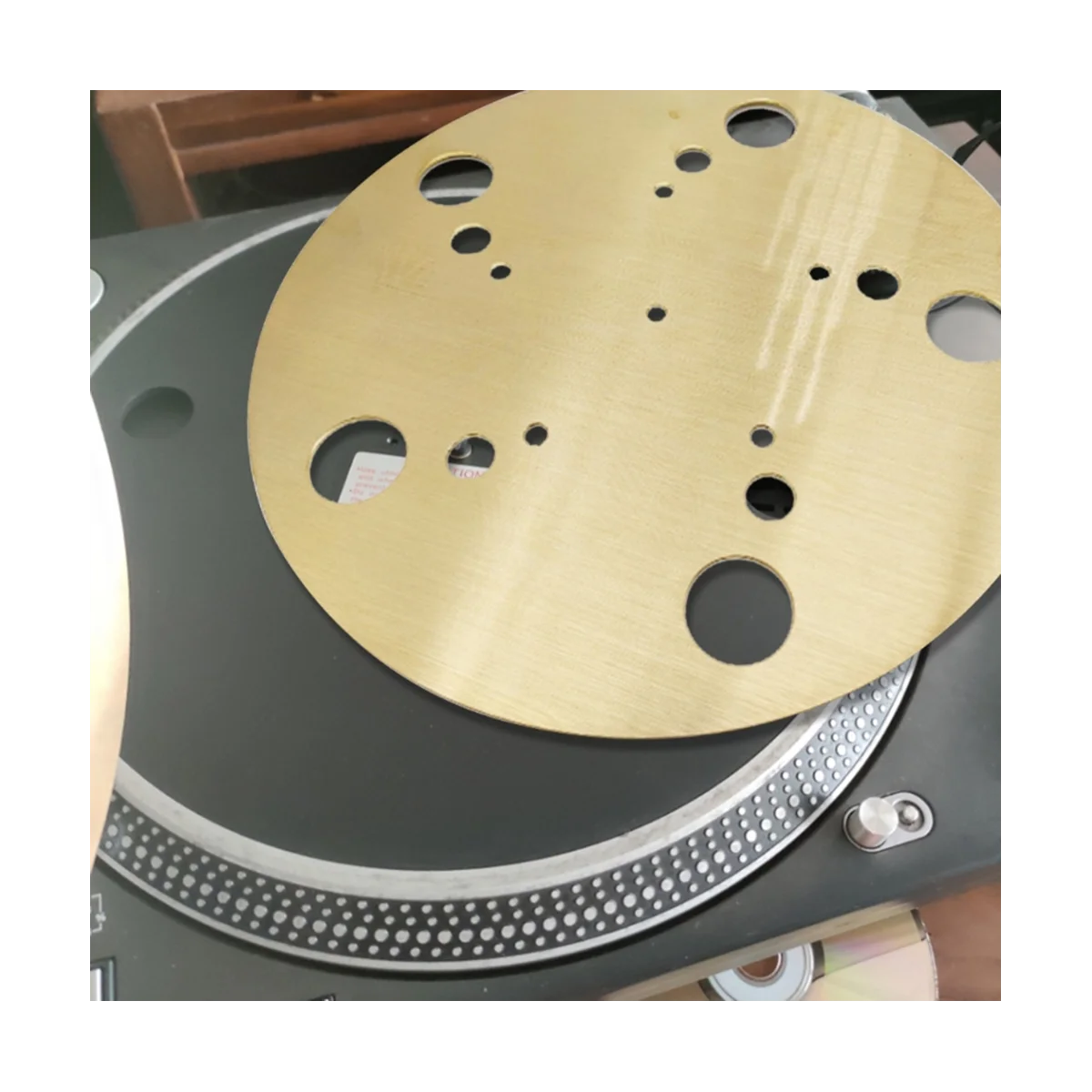 High-Fidelity Pure Brass Turntable Platter Mat Record Players Pad for LP Vinyl Record Player Home Accessories