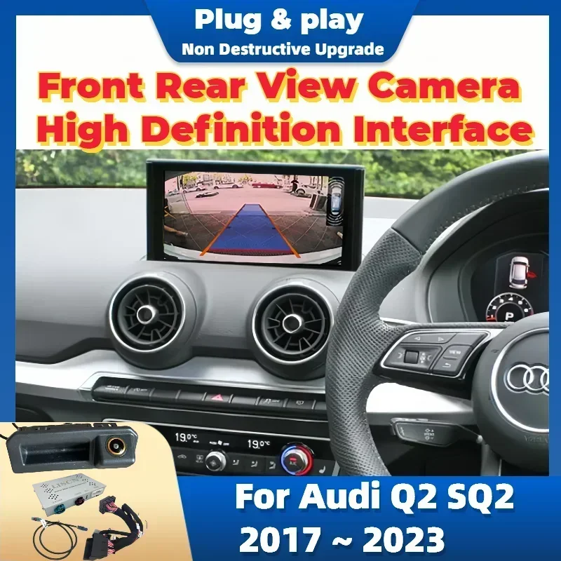 For Audi Q2 SQ2 2017 ~ 2023 OEM Screen No Coding HD Night Vision Front Rear View Backup Reverse Camera / Parking Aid Camera