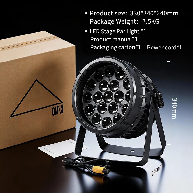

Светодиодный PAR-светильник DMX 19x15W RGBW 4in1 с регулируемым фокусом, водонепроницаемый (IP65), с круглым пультом управления, подходит для дискотек, DJ-выступлений и сценического освещения.