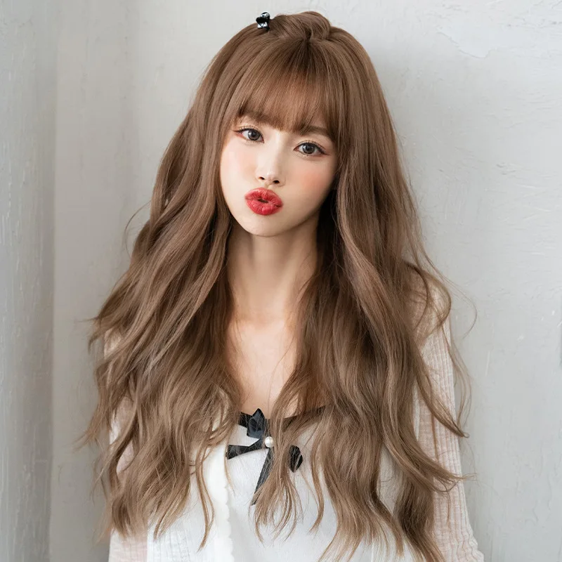 

Long Wavy Synthetic Wig for Women Natural Looking Fashion Daily Party Date Cosplay Breathable Full Head Wigs Celebrity Style
