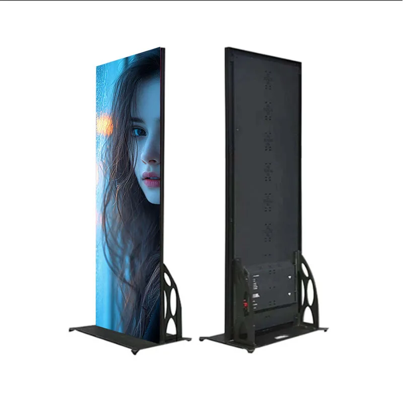 

P1.86 P2.5 Movable Mirror Standing Floor Indoor Led Poster Screen Digital Business Advertising LED Poster Display