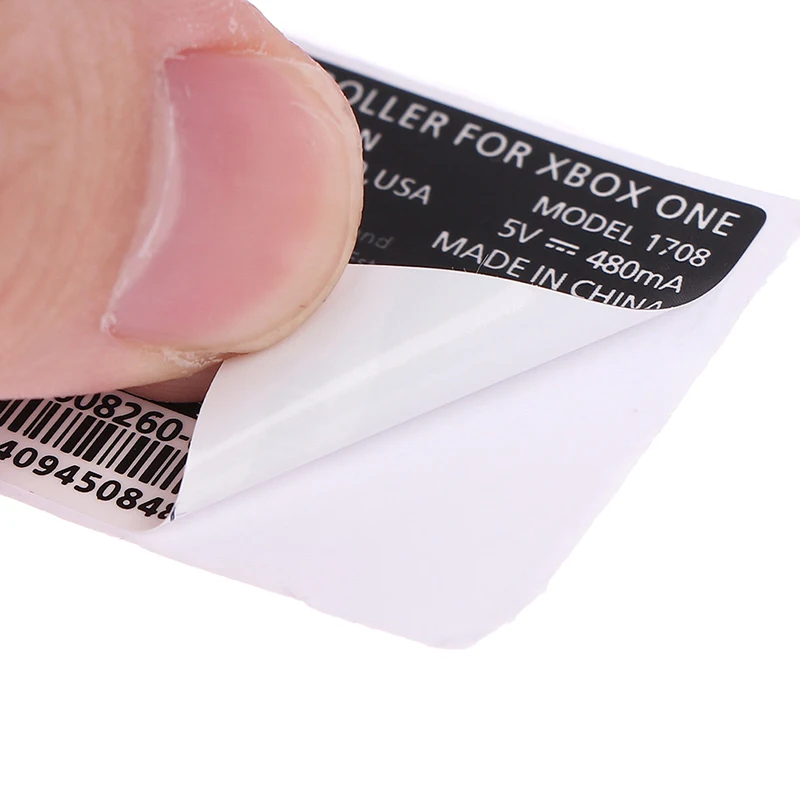 2 pezzi nero/bianco Gamepad Label Seals Back Sticker per Xbox One Slim Wireless Game Controller maniglia tag Paster