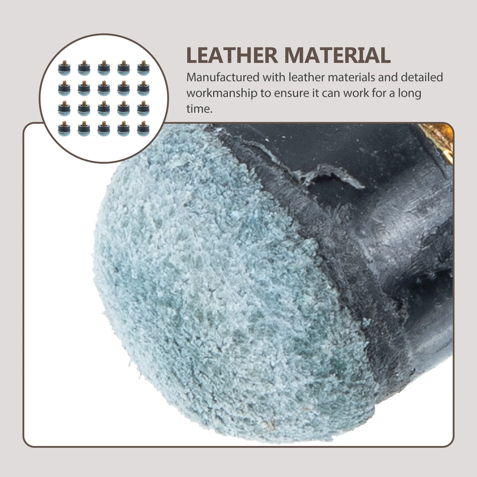 

20 pcs Pool Cue Tips Billiard Replacement Tip Small Portable For Billiard Pool Stick Enhanced Control Screw-On Design