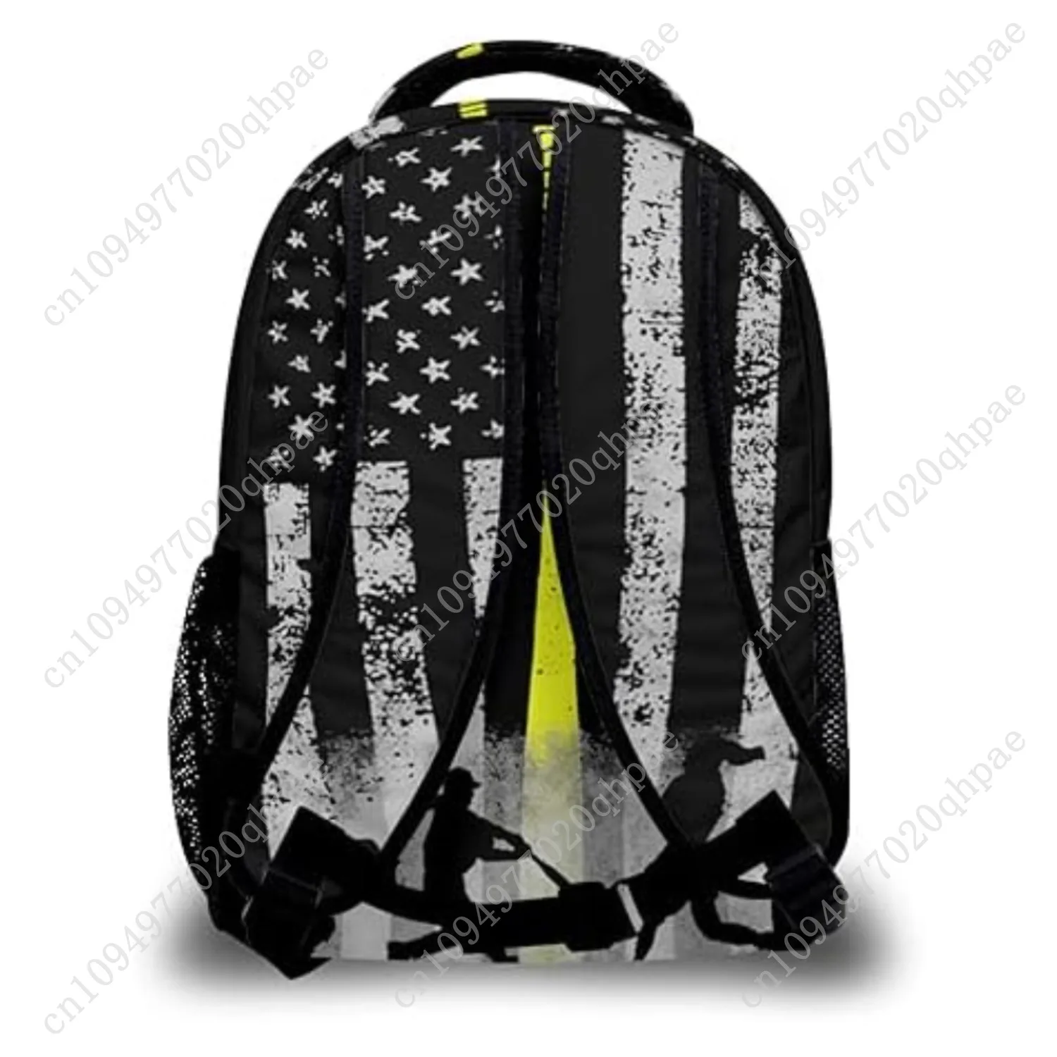 حقيبة ظهر كاجوال مطبوعة بعلم البيسبول حقيبة مدرسية حقائب ظهر للسفر #5