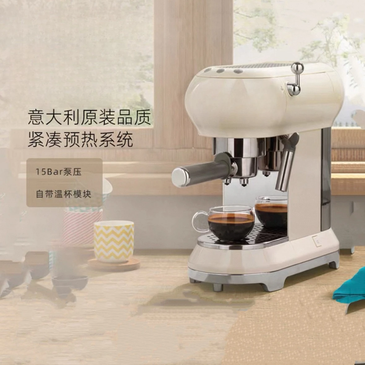 ECF01 Italian semi-automatic coffee machine small mini one person milk foam integrated one-click extraction