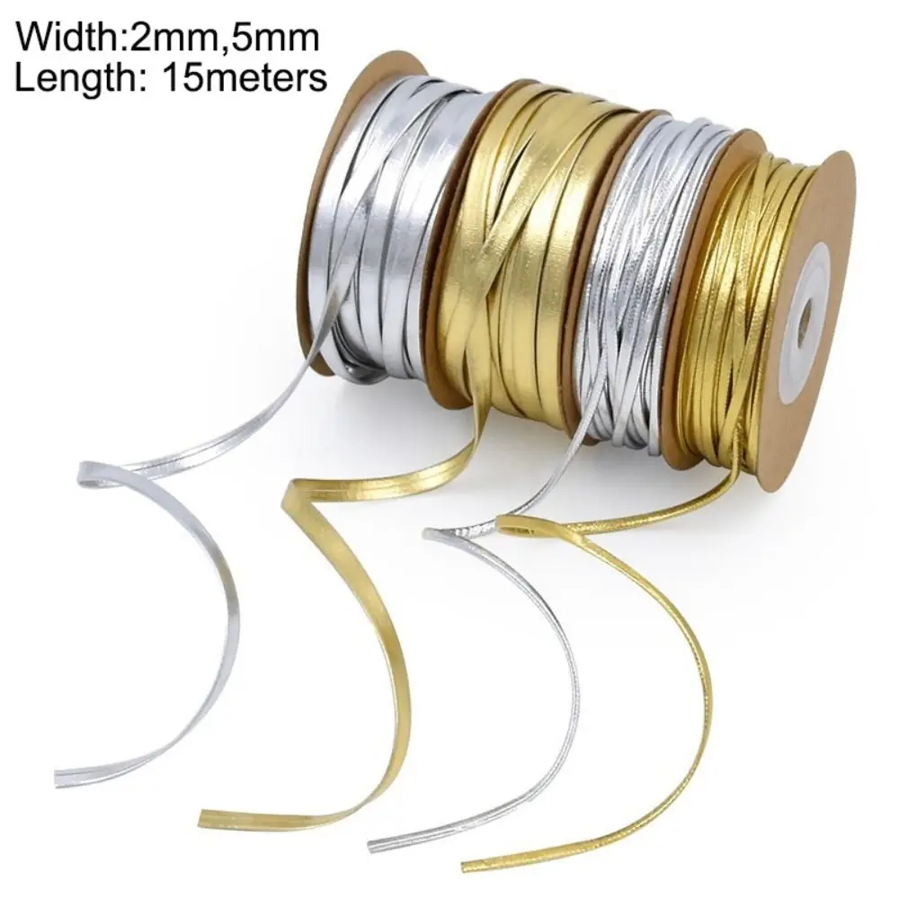 Craft Goud Zilver Lederen Lint Mat Plat PU Touw Kralen String Lint Home Party