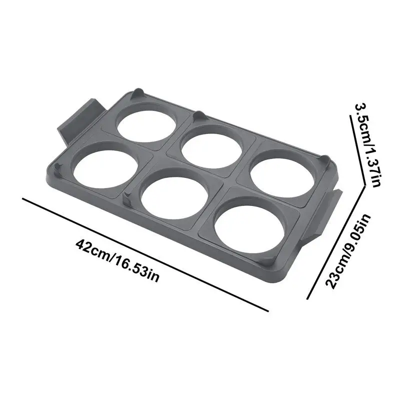 Stampo per pancake in silicone Stampo per uova multifunzione Anello per uova 6 griglie Padelle per frittata resistenti al calore antiaderenti Vassoio per anelli per uova Teglia da forno