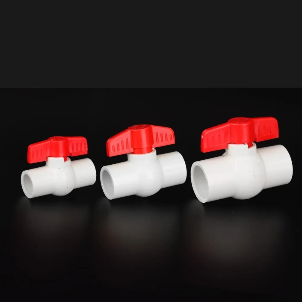 1PC 20~200mm Socket Type PVC Ball Valves Garden Irrigation Fittings Aquarium Fish Tank Switch Ball Valve PVC Pipe Water Switch