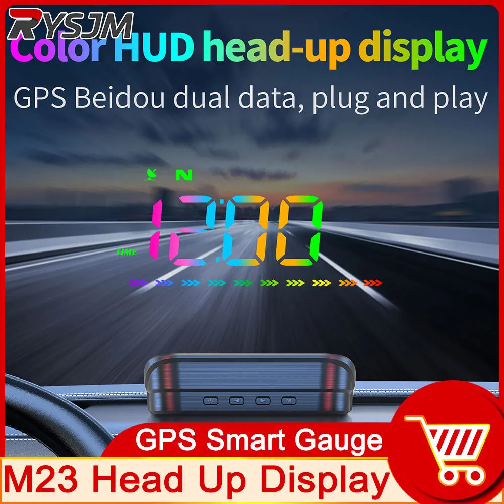 M23 Speedometer Projector Windshield Car GPS HUD Head Up Display Overspeed Warning Auto Electronic Alarm System Speed KMH MPH