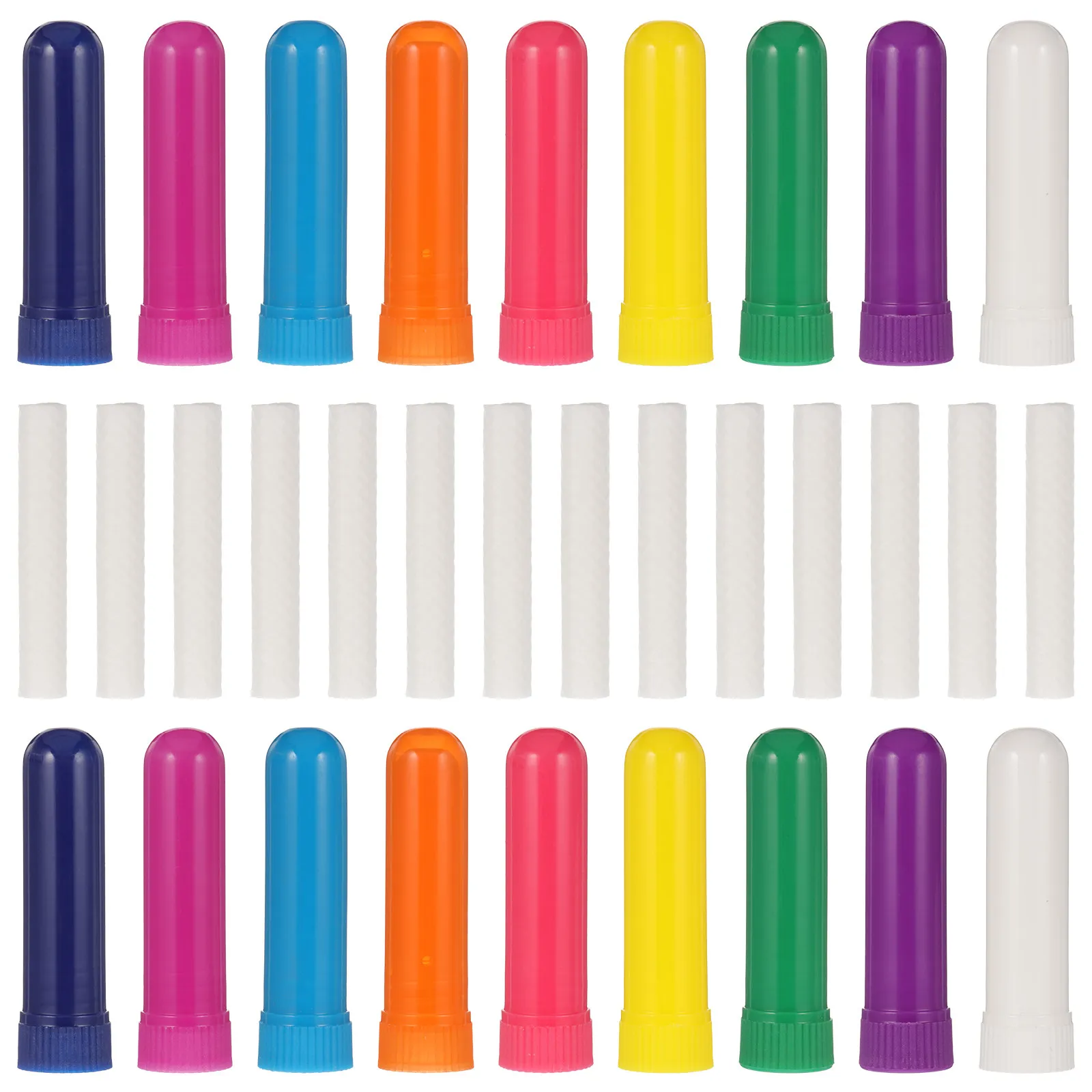 

30 шт. пустых носовых трубок с герметичным уплотнением для ароматерапии, портативные многоразовые контейнеры для эфирных масел