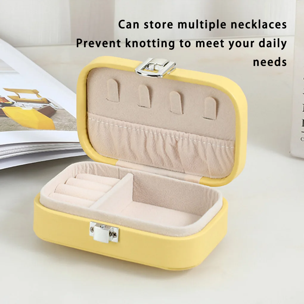 Чехол для ювелирных изделий, портативный держатель для сережек, украшение, ожерелье, бледное