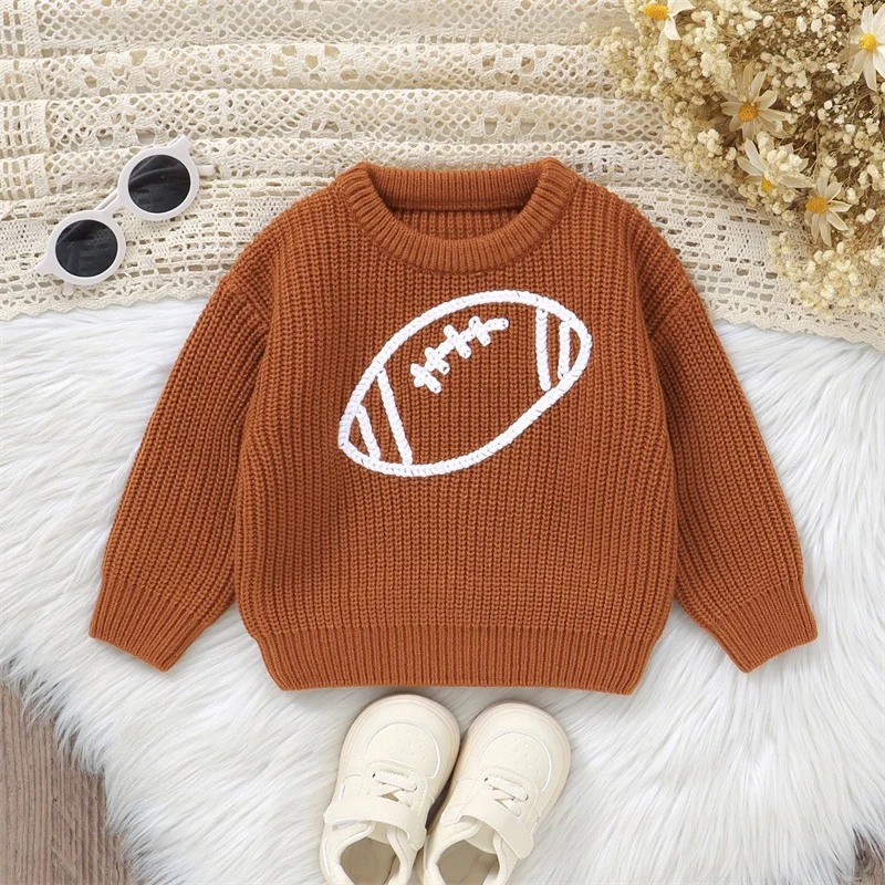 Newborn Baby Knitwear Winter Warm Long Sleeve Children Sweater Rugby Pullover Infant Clothes for Girls Boys Oversize