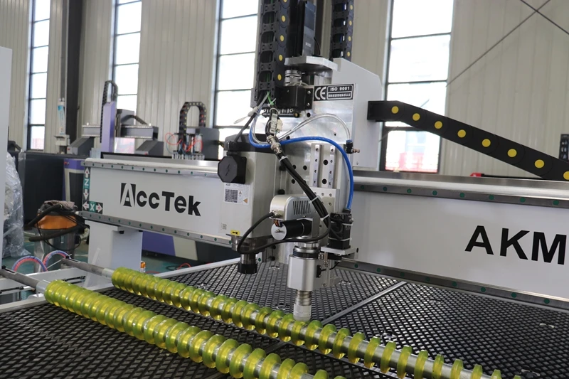 ACCTEK 1530 ATC CNC Router with Oscillating Knife and CCD for Furniture Packaging and Textile Industries