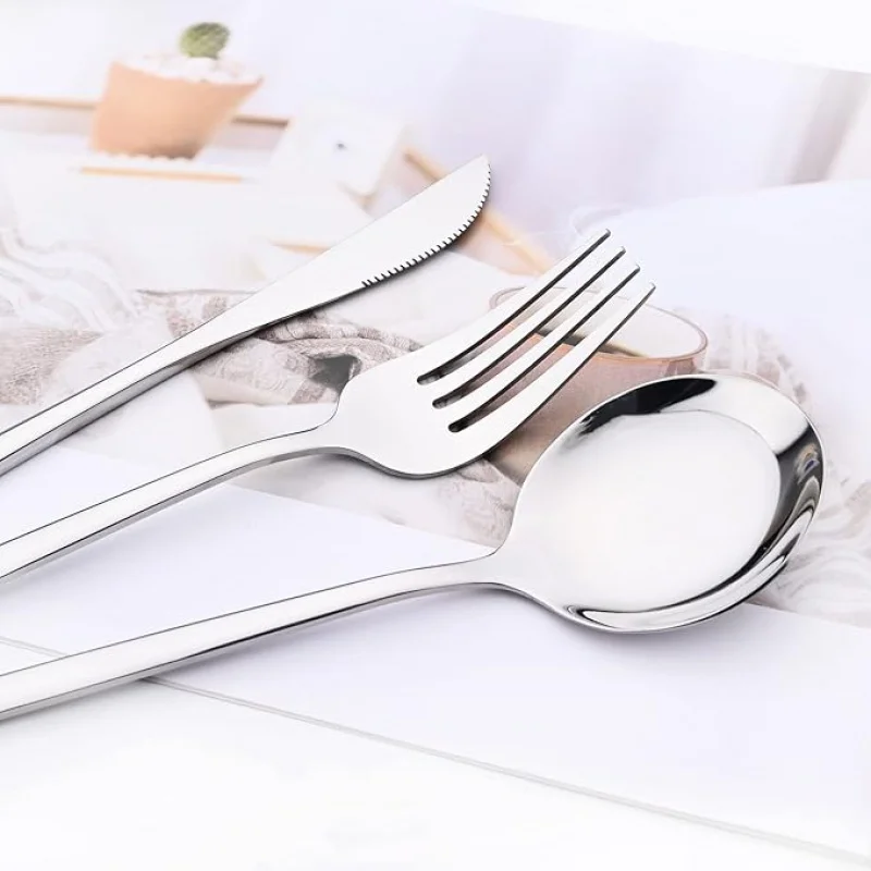 30pcs Cutlery set, stainless steel cutlery - dishwasher safe full set of cutlery durable