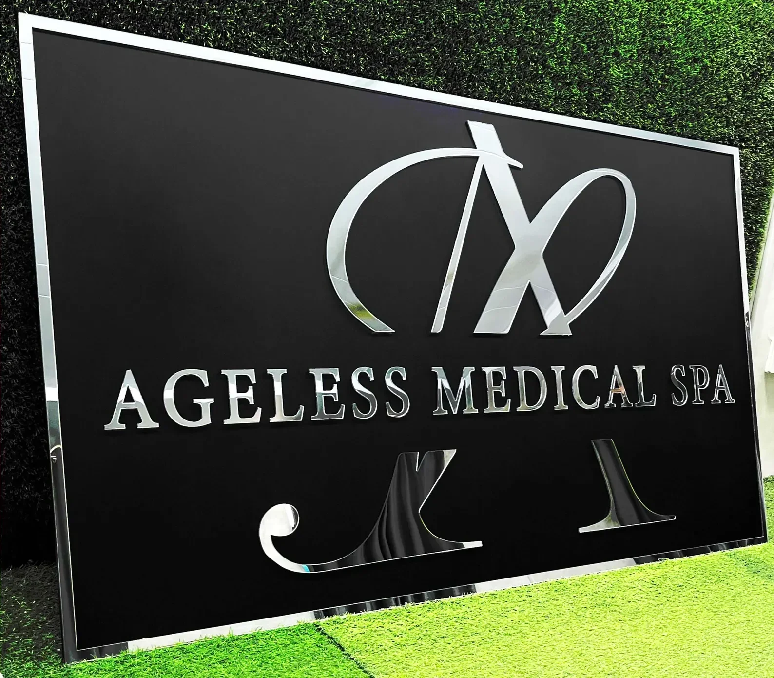 Custom Acrylic Business Logo Sign Personalized 3D Wall Plaque for Office Salon Storefront Company Name Rectangular Signage