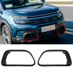 1Pair Car Front Bumper Decorative Frame Angel Eyes Refit For Citroen C5 Aircross 9817829477 9817829377 Black Accessories