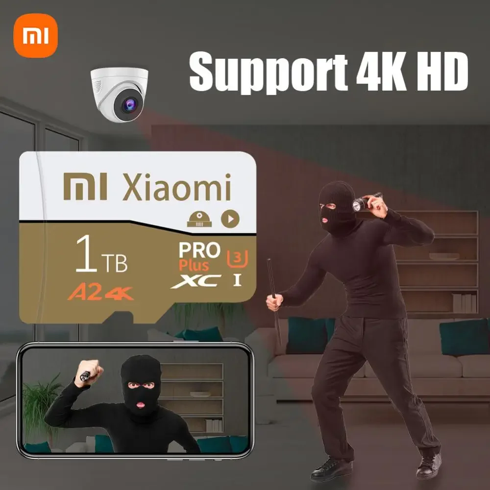 XIAOMI Mijia بطاقة ذاكرة SD 128 جيجابايت 256 جيجابايت 512 جيجابايت عالية السرعة فئة 10 SD/TF بطاقة فلاش للهواتف الذكية اللوحية كاميرا فلاش بطاقة SD