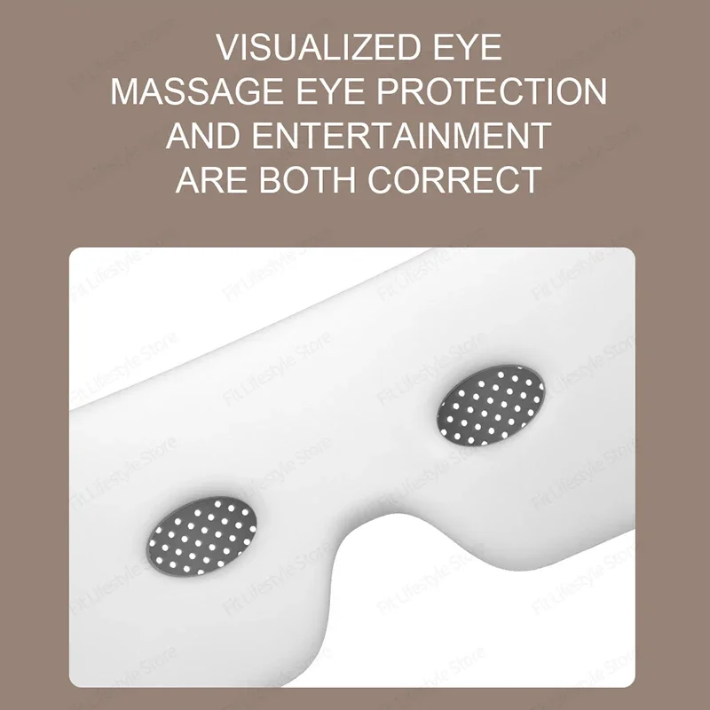 Massageador elétrico para os olhos com Bluetooth, Massagem Visual Inteligente, Vibração Eye Massager, Máquina Facial de Aquecimento, EyeMask Massager