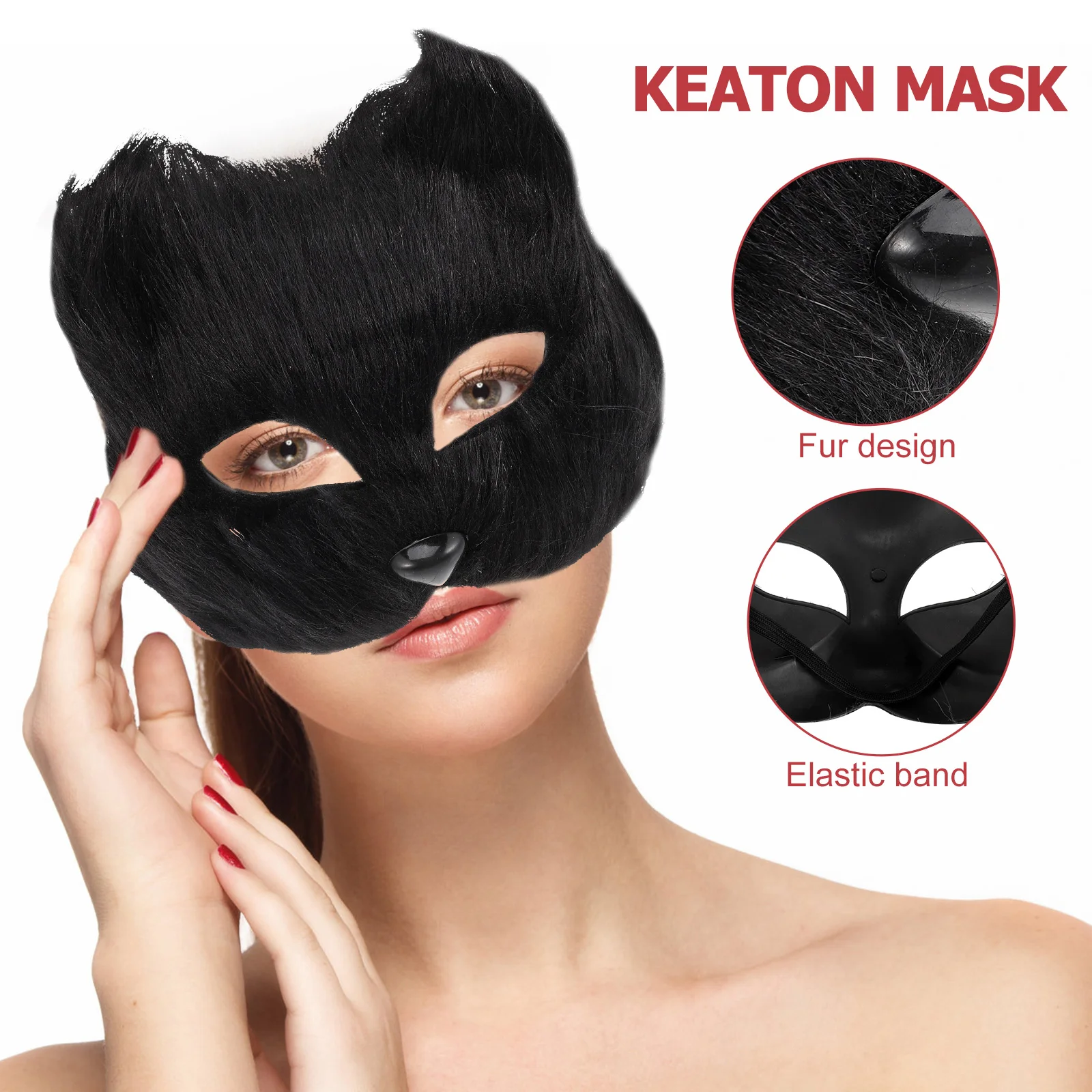 

Props Fox Mask Bridegroom Halloween Costumes Realistic Plastic Mardi Gras Party Supplies