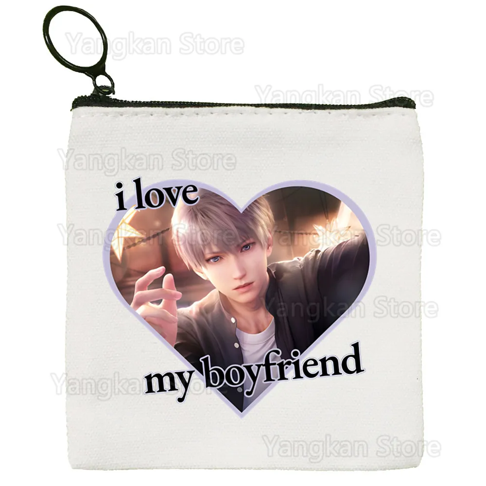 Love and Deepspace Sylus My Boyfriend Холщовый кошелек для монет Женский милый простой мини-сумка для монет на молнии