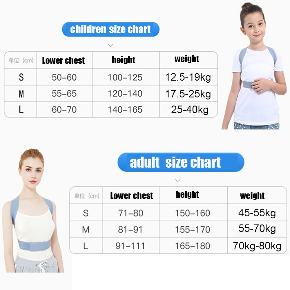 Adjustable Children Posture Corrector Back Support Clavicle Spine Belt Correction Orthosis Shoulder Back Belt forTeenage Student