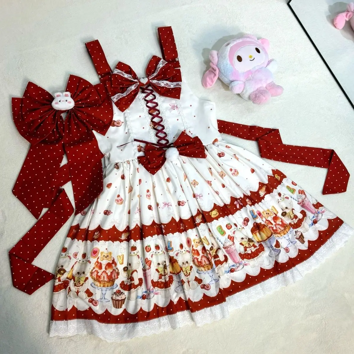 

SOIOMES Authentic Lolita JSK Pinafore Dress in Everyday Style