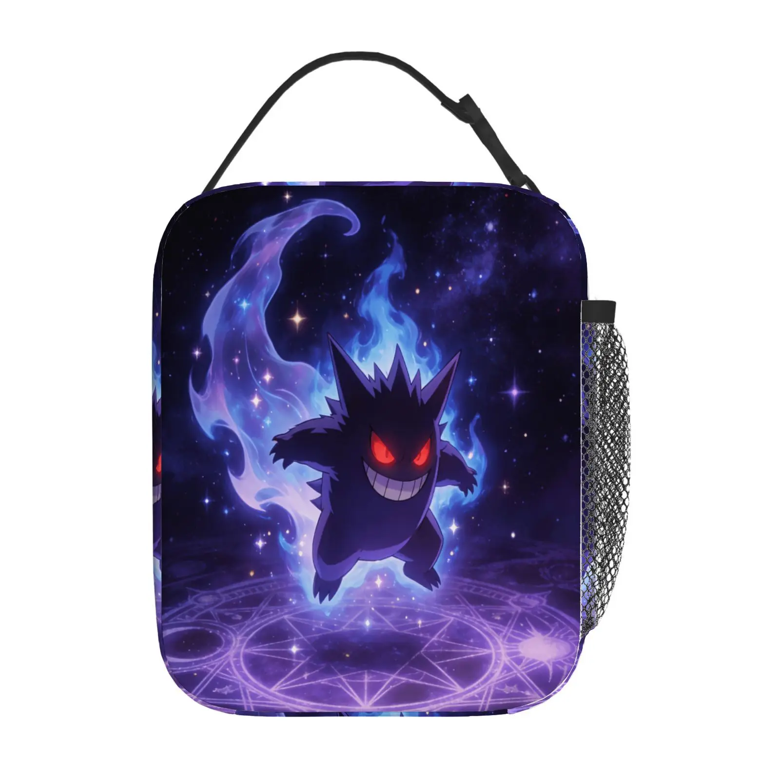 Gengar Mewtwo Lunch Bag Insulated Cooler Tote for School Travel Reusable Thermal Lunch Box with Handle