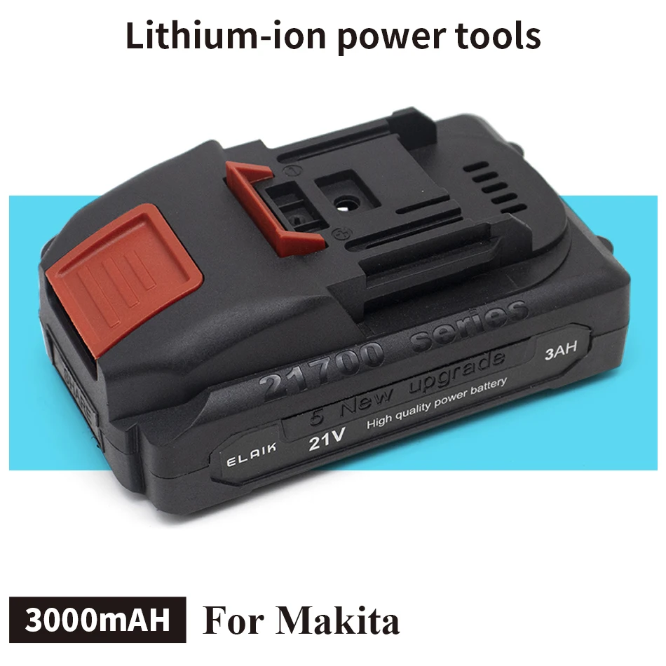 21V 3000mAh 21700 Rechargeable Battery Lithium Ion Battery High Capacity for Makita Electric Power Tool Battery