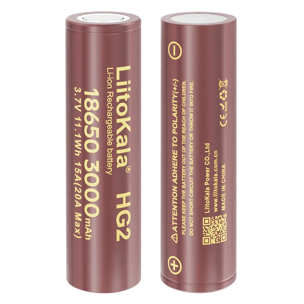 LiitoKala 100% New HG2 18650 3000mAh Rechargeable Battery 18650HG2 3.6V Discharge 20A Max 35A Power Batteries