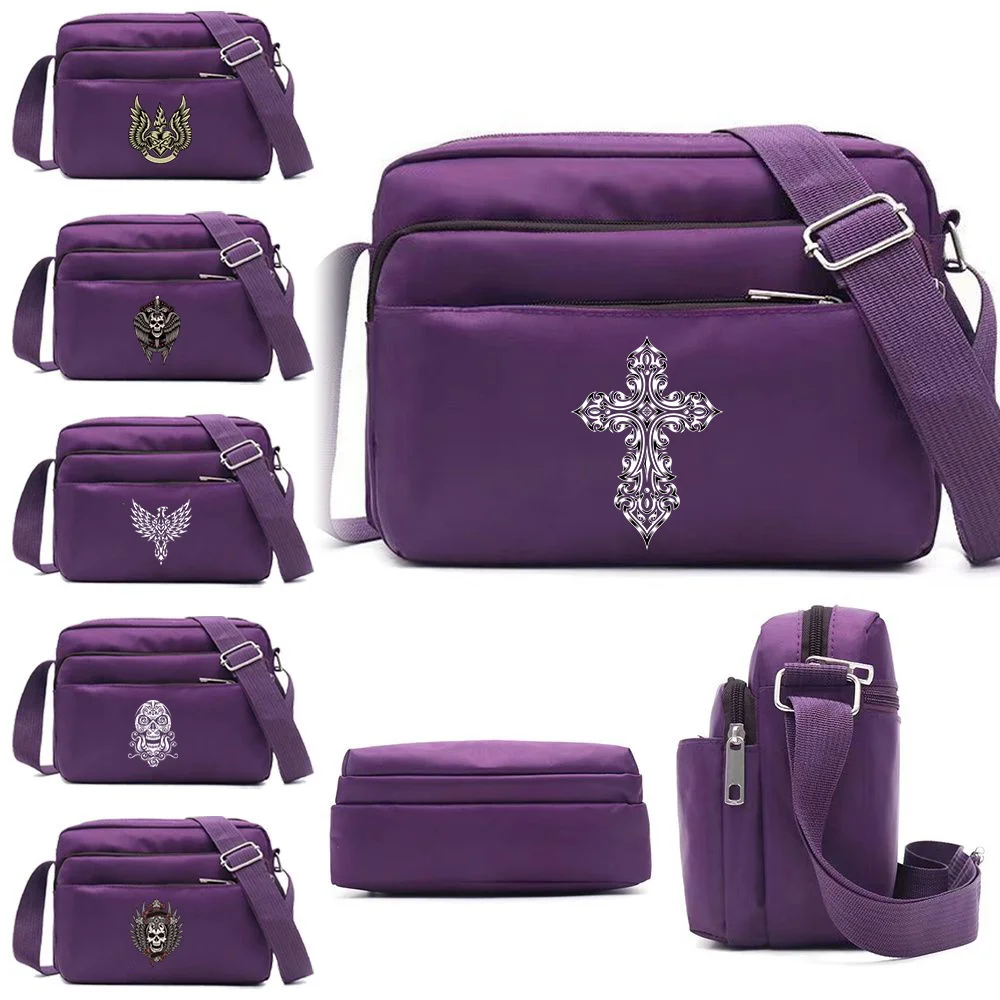 Single Shoulder Crossbody Bag Work Commuting High Quality Durable Purple Women Multi Layered Storage Bag Simple and Durable