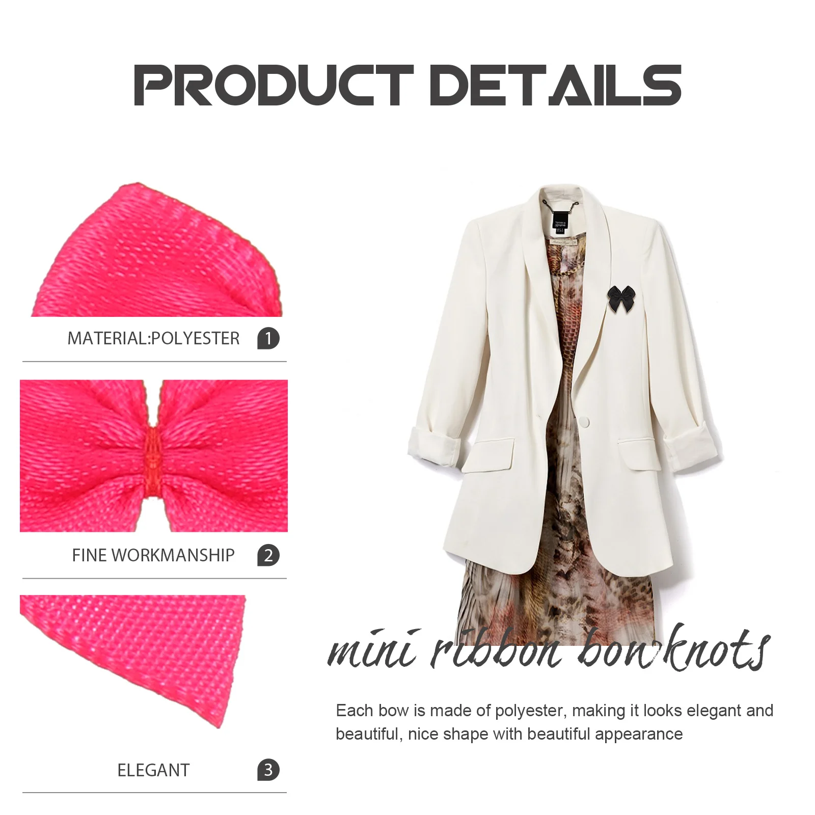 250 قطعة شريط من الساتان الصغير Bowknots البوليستر الانحناء DIY بها بنفسك الاكسسوارات الحرفية الأقواس الصغيرة لخياطة الملابس الديكور