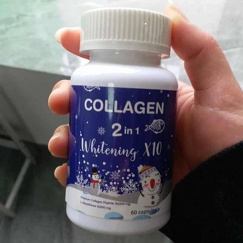 

1 bottle of collagen capsule brightens skin tone improves wrinkles has skin elasticity enhances resistance