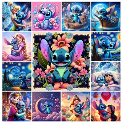 Disney Princess Stitch Diamond Painting Crystal Embroidery 5D Diamond Art Full Drill Kits Rhinestones Picture Crafts Home Decor