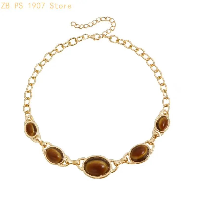 Contemporary Abstract Pendant Necklace Modern Aesthetic Collarbone Chain 55KA