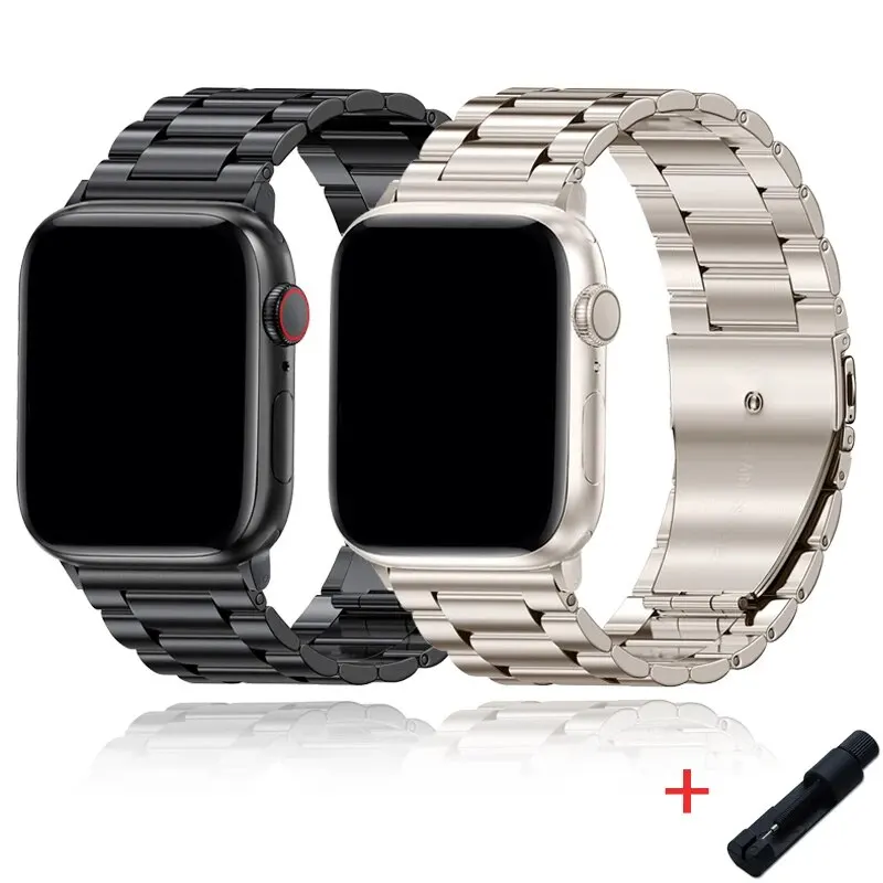 Bracelet en métal pour Apple Watch Ultra 49mm 9 8 7 45mm 41mm, en acier inoxydable, pour IWatch 6 5SE 3 44mm 42mm 40mm 38mm