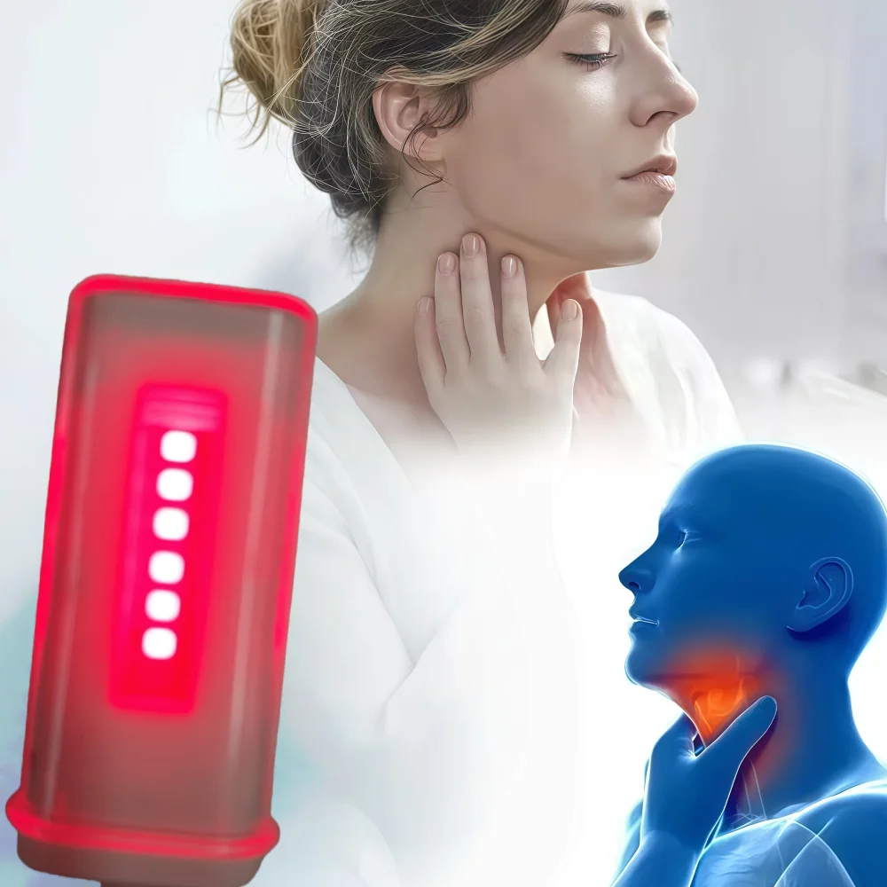 Sore Throat Red Light LLLT Therapy Device Chronic Inflammation Throat Pharyngitis Oral Effectively Relieve
