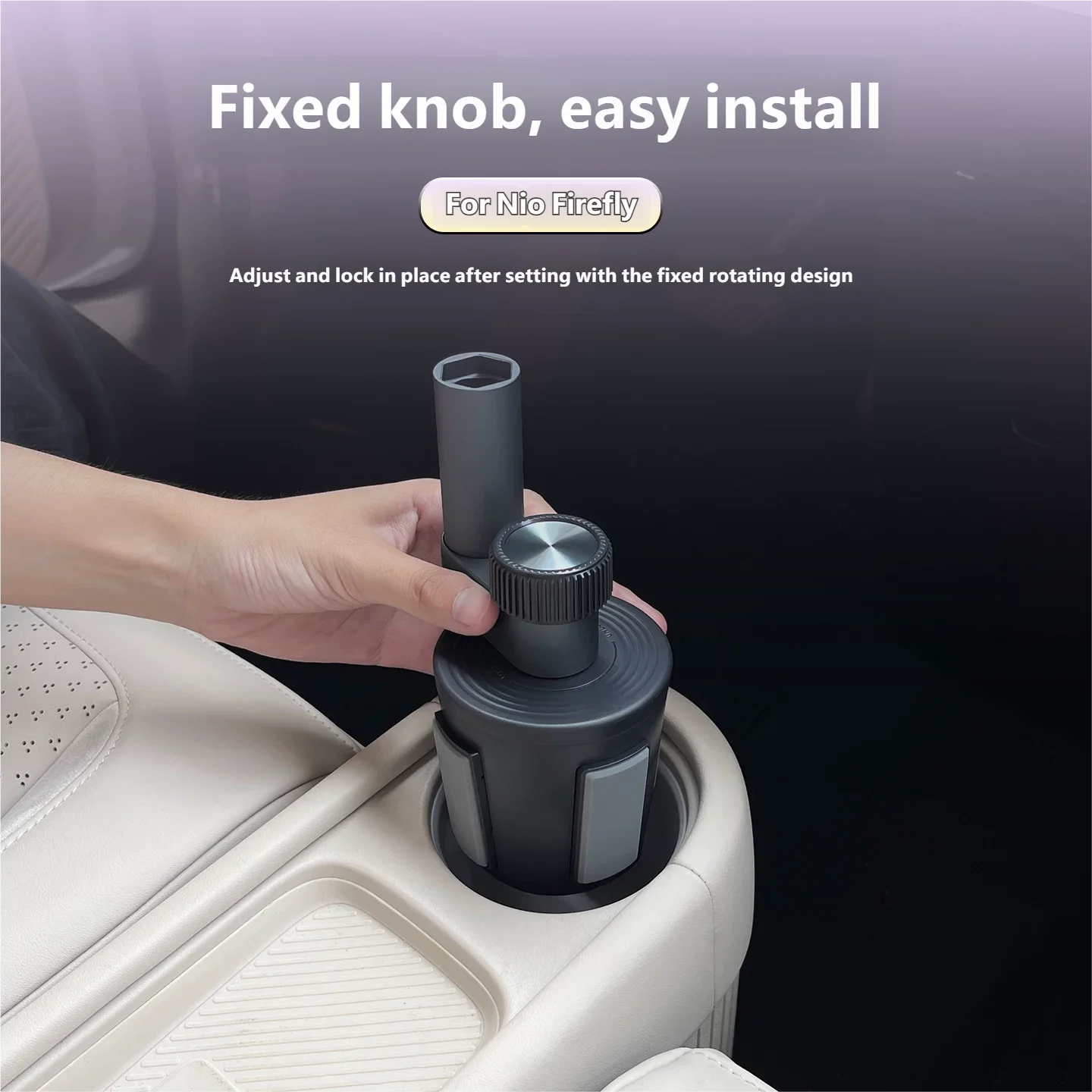 For Nio Firefly 360° Raotating Car Floating Small Table Board ABS Food Drink Tray Portable Office Table Dining Table Car Tray