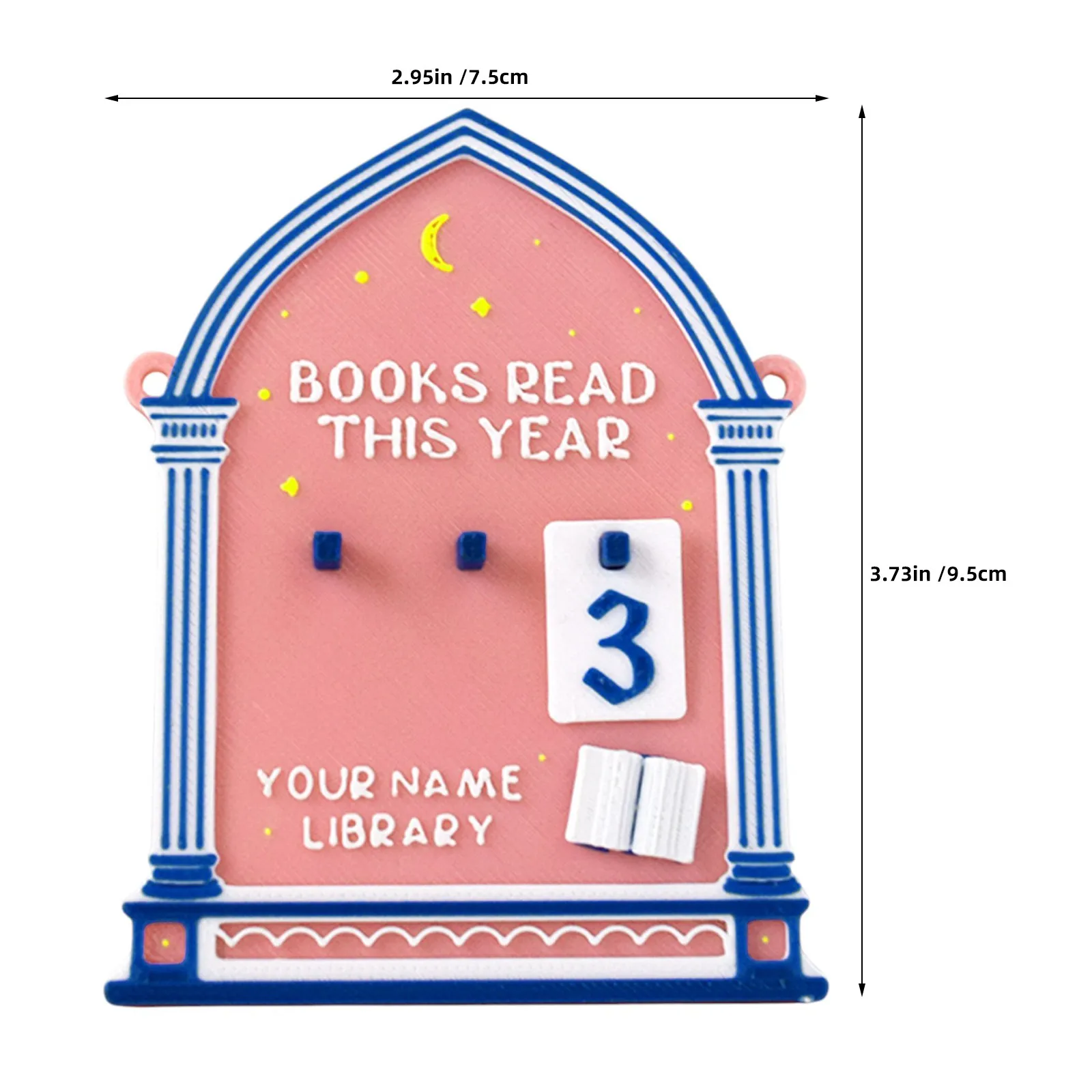 1Set Annual Reading Counter Sign Modern Minimalist Book Tracker for Home Library Bookshelf Decor Reading Goal Display