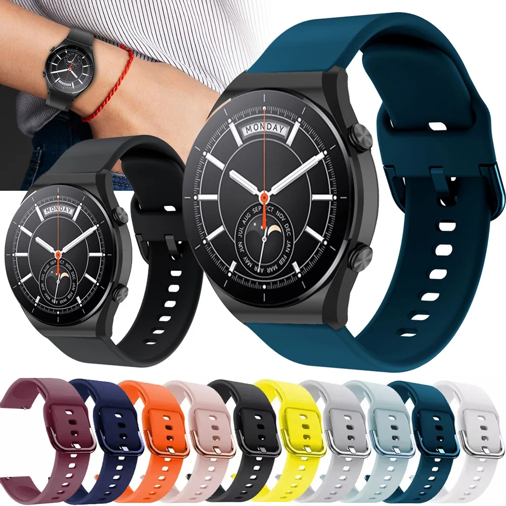 

For Xiaomi Watch S1 Strap Replacement Silicone Watchbands 22mm Watch Band Bracelet Wristband For MI Watch Color 2 / S1 Active