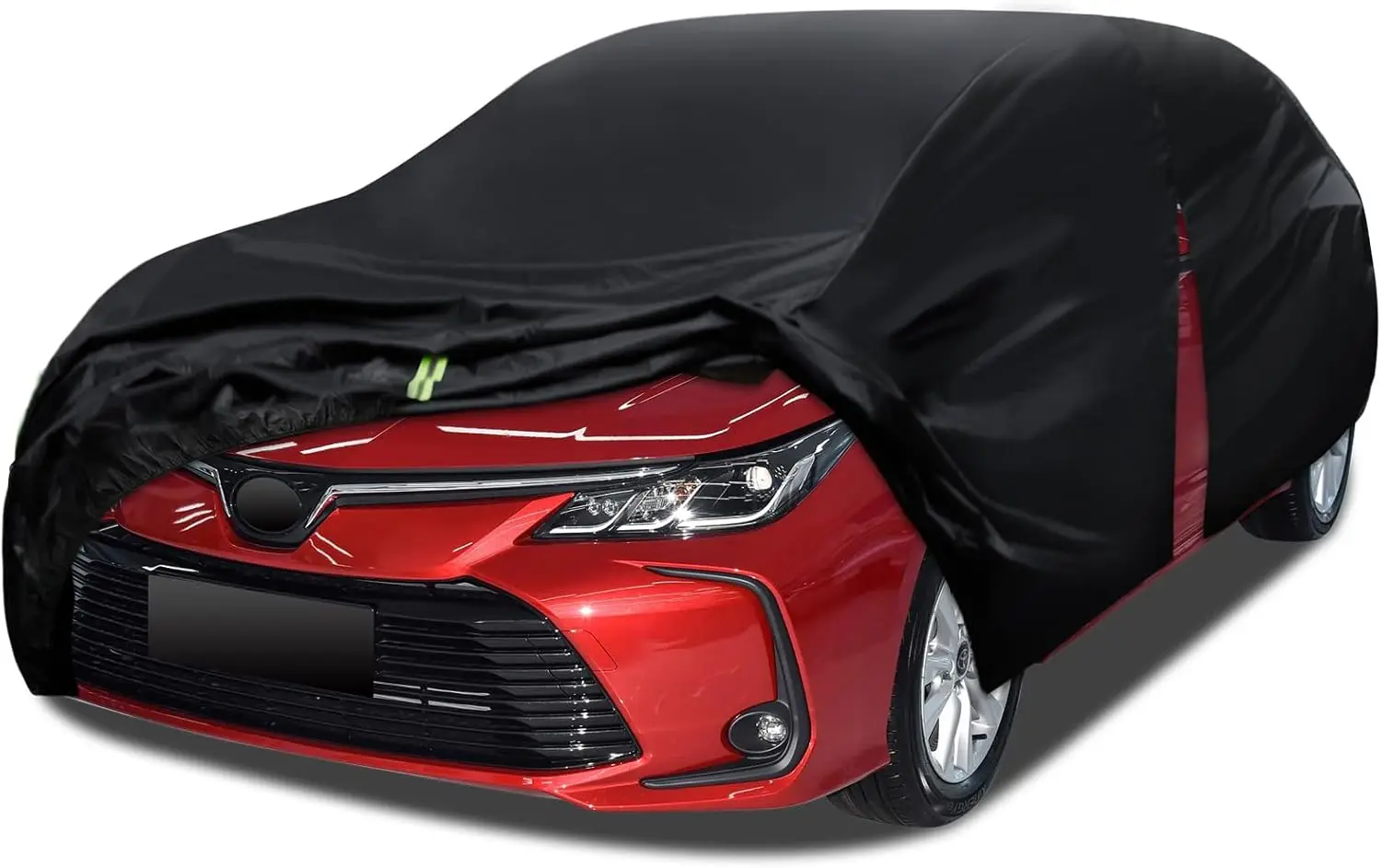 

6-Layer Waterproof All-Weather Car Cover with Zipper & Cotton Lining, Universal Fit for Sedans 178-186 Inches