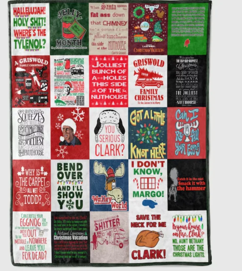Christmas Vacation Blanket Family Christmas Blanket Funny Holiday Blanket Christmas Movie Watching Blanket Gift for Movie Lovers
