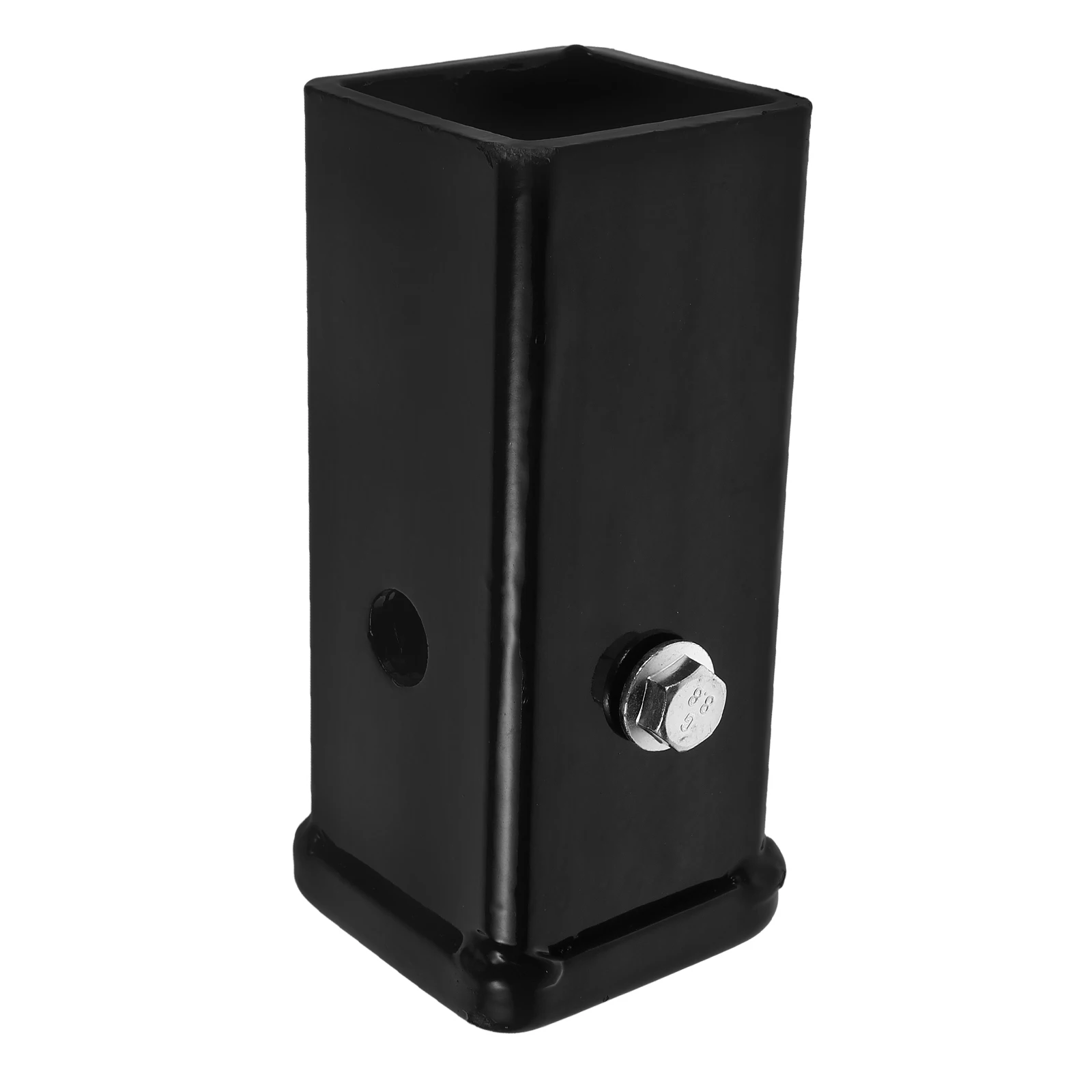 

Welding Black Steel Trailer Hitch Extension Rear Tailstock Square Mouth Durable Weld-On Receiver Versatile