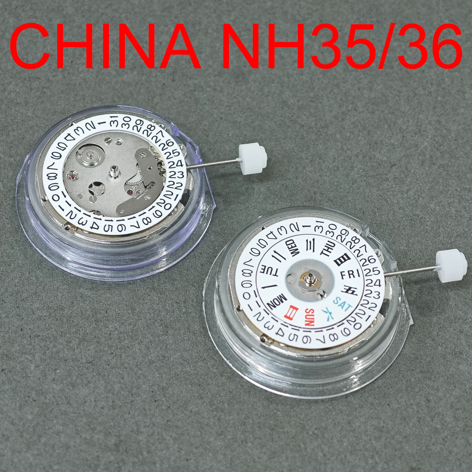 Movimiento NH35/36, hecho en China, movimiento mecánico automático NH35, alta precisión, 24 joyas, Mod, reemplazo de reloj, Japón NH35/36