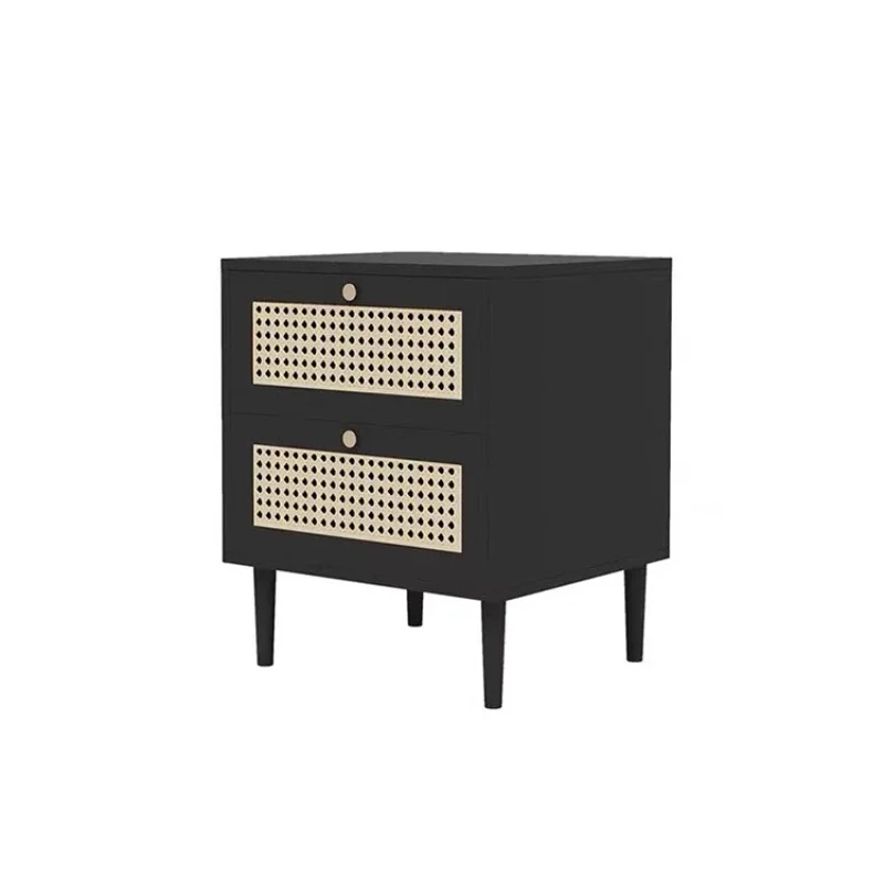 

Greenwich bedside table, retro rattan bedroom storage cabinet, bedside small cabinet, medieval storage cabinet